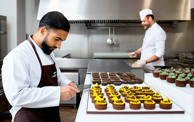 제과제빵 자격증 종류와 차이점 - **Prompt:** A visually rich triptych (three-panel image) depicting the progression of a confectioner...